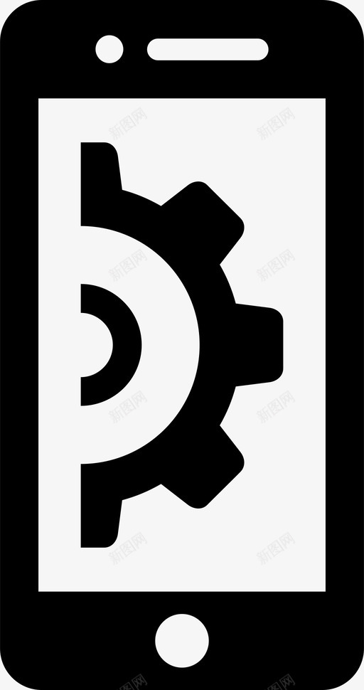 智能手机移动流程图标svg_新图网 https://ixintu.com 处理 时间 智能手机 流程 移动