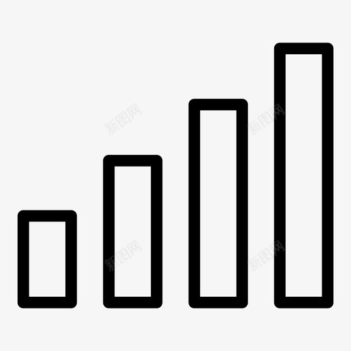 信号条网络图标svg_新图网 https://ixintu.com 信号 条 网络 音量