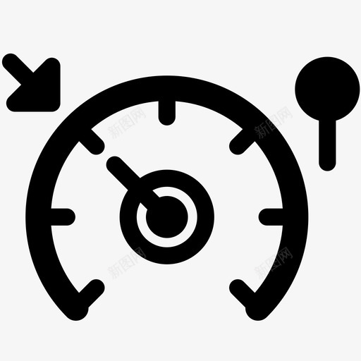 限速器安全标志图标svg_新图网 https://ixintu.com 启动 安全 标志 汽车发动机仪表板灯固态风格 限速器