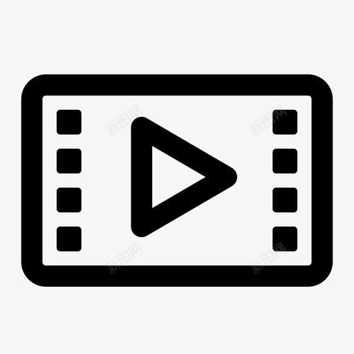 电影音频电影剪辑图标svg_新图网 https://ixintu.com 电影 电影关闭加粗 电影剪辑 视频播放器 音频