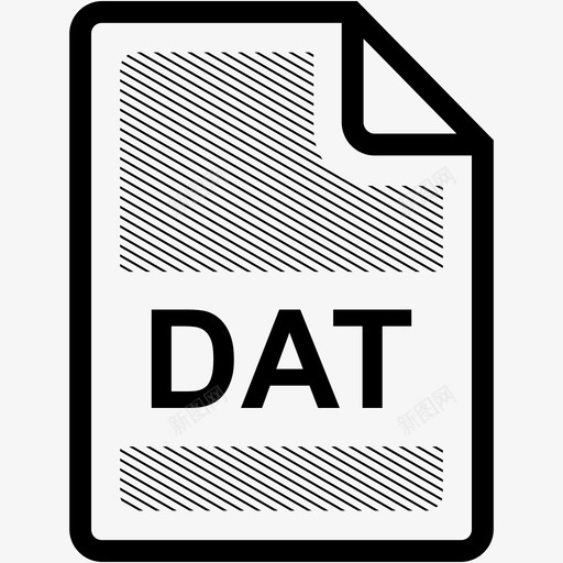 dat文件扩展名格式图标svg_新图网 https://ixintu.com dat文件 扩展名 文件格式 格式 类型