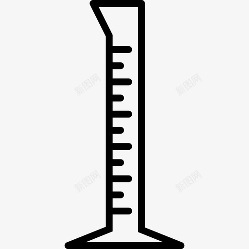 量筒化学玻璃器皿图标svg_新图网 https://ixintu.com 化学 实验室 玻璃器皿 量筒