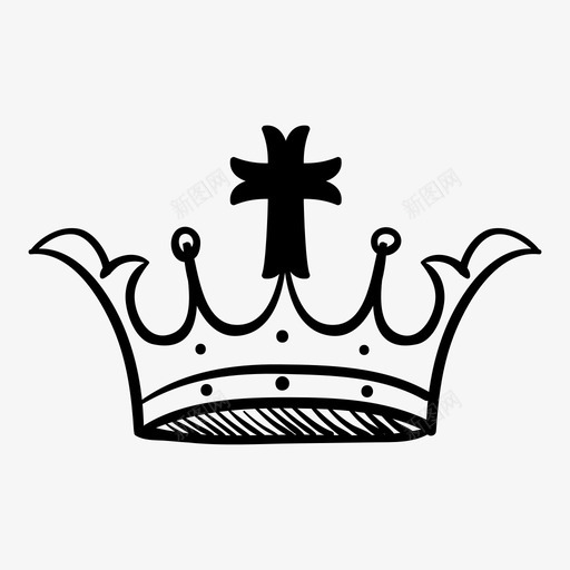 王冠国王图标svg_新图网 https://ixintu.com 国王 王冠