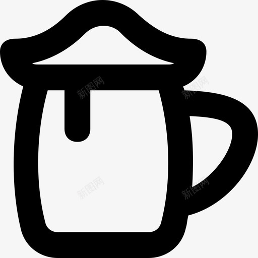啤酒杯酒精冰镇啤酒图标svg_新图网 https://ixintu.com 冰镇啤酒 啤酒杯 酒精 食品平滑线图标 饮料