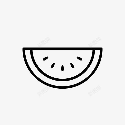 西瓜水果夏季卷1图标svg_新图网 https://ixintu.com 夏季卷1 水果 西瓜