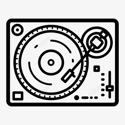 转盘音频dj图标svg_新图网 https://ixintu.com dj 乙烯基 复古波 转盘 音乐 音频