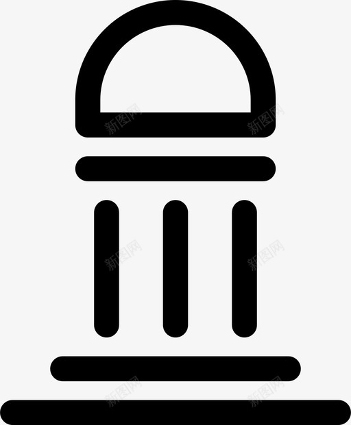 柱建筑银行图标svg_新图网 https://ixintu.com 塔楼 学院 建筑 房地产 柱 银行