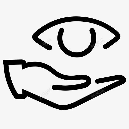 眼科保险捐赠保护图标svg_新图网 https://ixintu.com 保护 医疗保健3号线 捐赠 眼科保险 视力