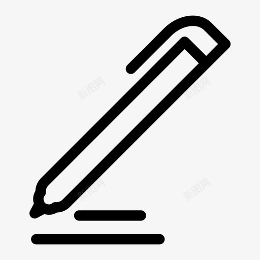 钢笔圆珠笔文具图标svg_新图网 https://ixintu.com 书写笔 圆珠笔 文具 钢笔