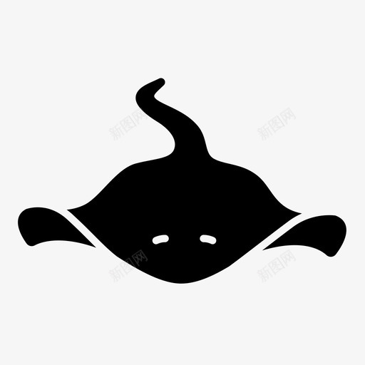 黄貂鱼海洋海洋生物图标svg_新图网 https://ixintu.com 夏天 海底世界 海洋 海洋生物 黄貂鱼