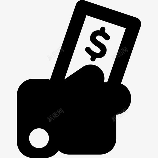手持美元标志的钞票商业金融图标svg_新图网 https://ixintu.com 商业 手持美元标志的钞票 金融