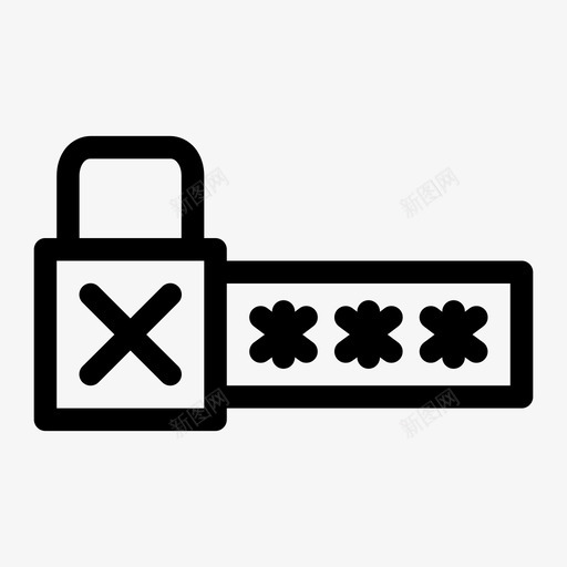 错误密码错误锁定图标svg_新图网 https://ixintu.com 锁定 错误 错误密码