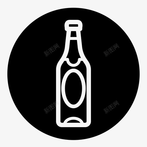 瓶子酒饮料图标svg_新图网 https://ixintu.com 瓶子 苏打水 酒 饮料