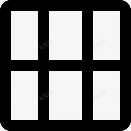 网格边框列图标svg_新图网 https://ixintu.com 内容编辑4像素笔划48x48像素 列 电子表格 网格 行 边框