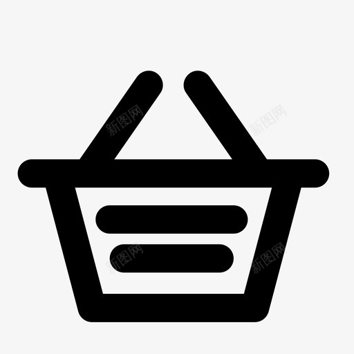 篮子容器采购图标svg_新图网 https://ixintu.com 商店 容器 篮子 购物 采购