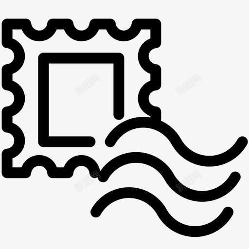 邮政邮票取消邮资邮件图标svg_新图网 https://ixintu.com 取消邮资 商业电子商务物流大纲 邮件 邮戳 邮政邮票