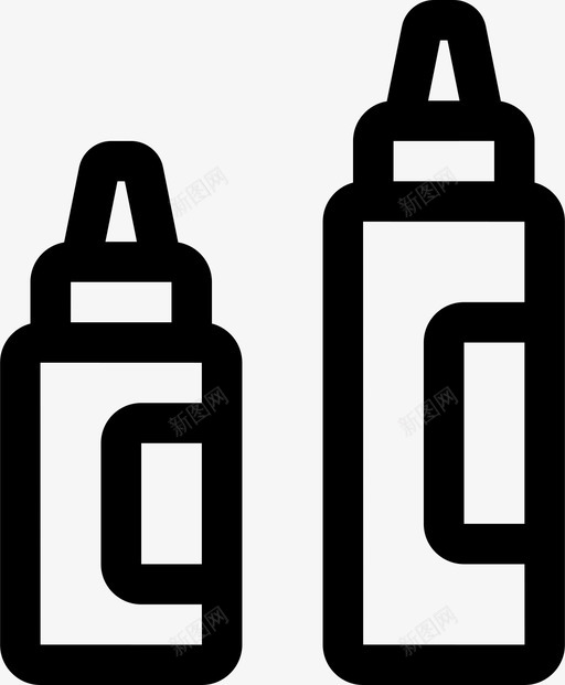 香料瓶子番茄酱图标svg_新图网 https://ixintu.com 家居用品 瓶子 番茄酱 芥末 蛋黄酱 酱汁 香料