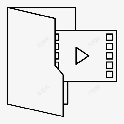 多媒体文件夹电影视频剪辑图标svg_新图网 https://ixintu.com 多媒体文件夹 文件和文件夹 电影 视频剪辑