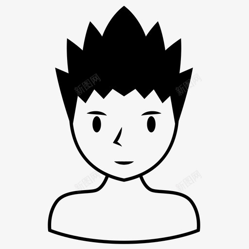 男头像个人资料图标svg_新图网 https://ixintu.com 个人资料 头像 用户 男