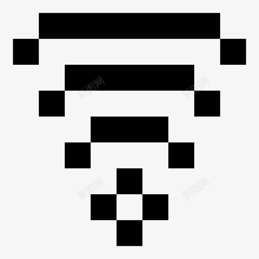 连接波形wifi图标svg_新图网 https://ixintu.com wifi 像素线 波形 连接