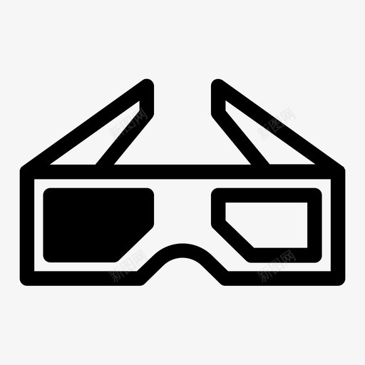 3d眼镜电影图标svg_新图网 https://ixintu.com 3d眼镜 电影