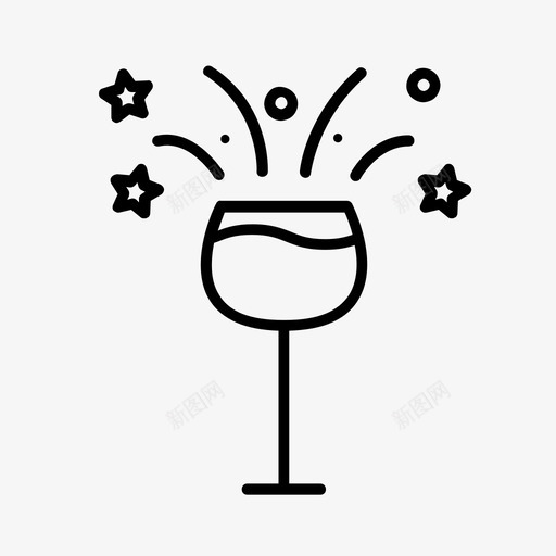 庆祝生日鸡尾酒会图标svg_新图网 https://ixintu.com 庆祝 派对 派对用品 派对策划 生日 鸡尾酒会
