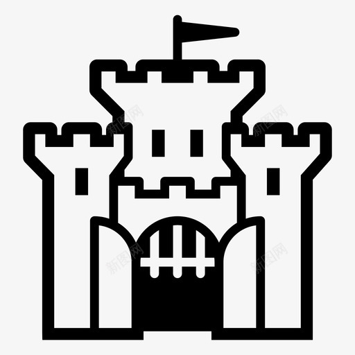 城堡氏族帝国图标svg_新图网 https://ixintu.com 城堡 塔楼 帝国 氏族 骑士