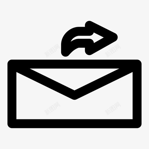 发送电子邮件箭头信封图标svg_新图网 https://ixintu.com 信件 信封 发送电子邮件 箭头