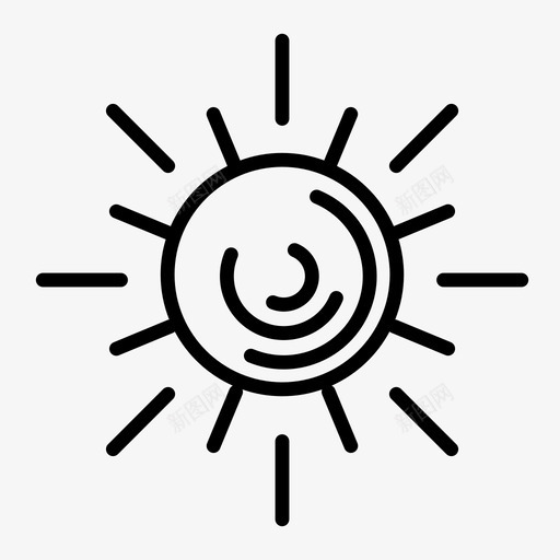 阳光晴朗的天气夏天图标svg_新图网 https://ixintu.com 夏天 晴朗的天气 阳光
