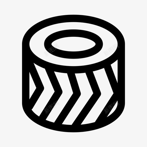 三文鱼卷食品日本图标svg_新图网 https://ixintu.com maki 三文鱼卷 日本 清酒 纯系列 食品