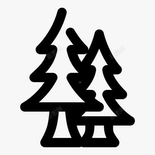 松树森林自然图标svg_新图网 https://ixintu.com 松树 森林 生态切口 自然