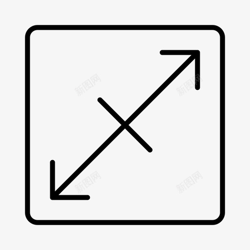 纵横比放大界面图标svg_新图网 https://ixintu.com 媒体 放大 界面 纵横比 调整大小