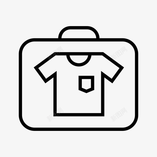 行李公文包旅游图标svg_新图网 https://ixintu.com 公文包 度假 旅游 暑假轻线图标集 行李