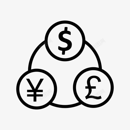 资金流货币转账图标svg_新图网 https://ixintu.com 货币 资金流 转账 银行业务