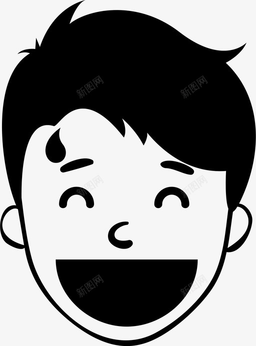 放松了孩子表情图标svg_新图网 https://ixintu.com 孩子 开心 放松了 表情 走开