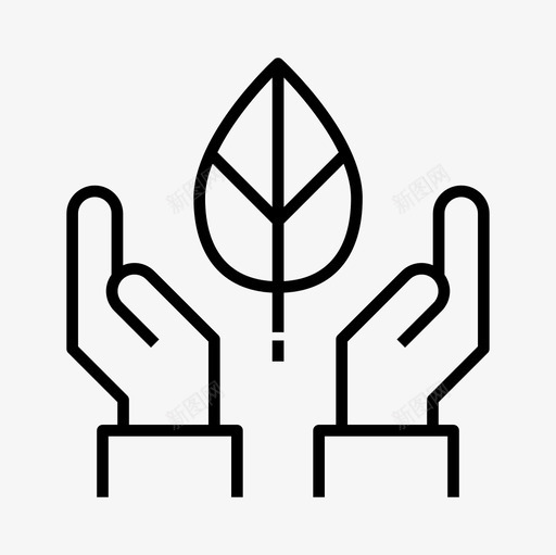 拯救自然生态环境图标svg_新图网 https://ixintu.com 农场细线图标集 拯救地球 拯救自然 植物 环境 生态
