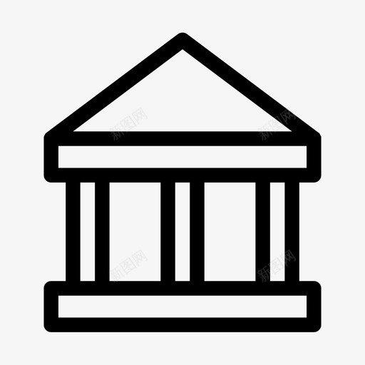 大学教学楼市政厅图标svg_新图网 https://ixintu.com 大学 市政厅 教学楼