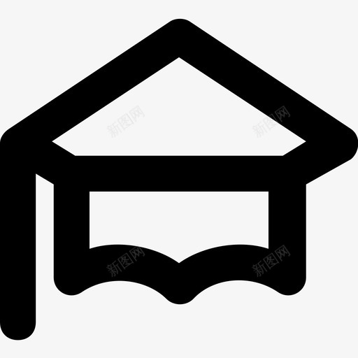 摩托纸板教育研究生帽图标svg_新图网 https://ixintu.com 学者 摩托纸板 教育 教育平滑线图标 毕业 研究生帽