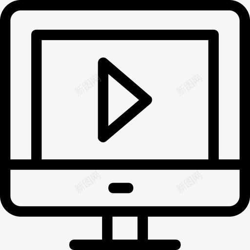 媒体媒体播放器监视器图标svg_新图网 https://ixintu.com 媒体 媒体播放器 监视器 视频 视频播放器 酒店平滑线图标