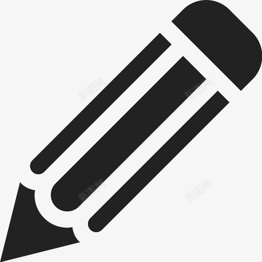 铅笔工具书写图标svg_新图网 https://ixintu.com 书写 工具 铅笔
