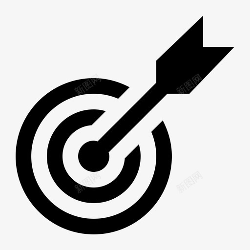 飞镖板瞄准射箭图标svg_新图网 https://ixintu.com 商业和金融实心图标 射箭 瞄准 箭 靶 飞镖板