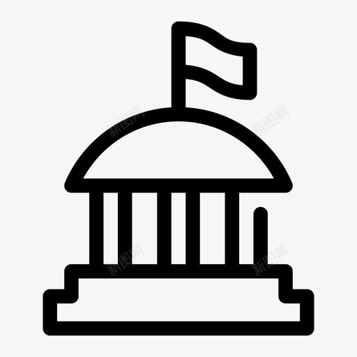 政府大使馆机构图标svg_新图网 https://ixintu.com 博物馆 地方 大使馆 州 政府 机构