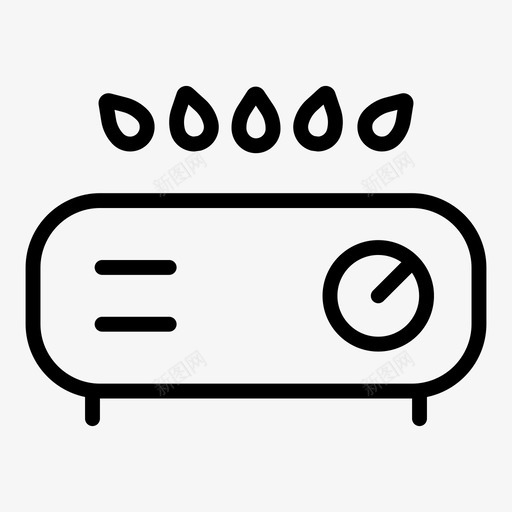 电炉野营火焰图标svg_新图网 https://ixintu.com 厨房 火焰 烹饪食物 煤气 电炉 野营