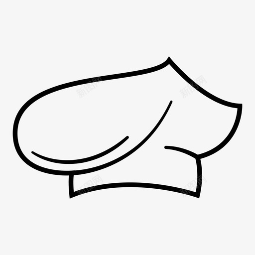 头儿厨师帽子图标svg_新图网 https://ixintu.com 厨师 头儿 帽子