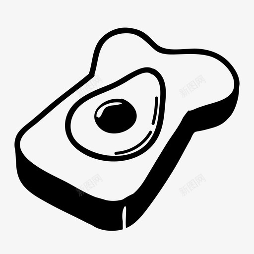 鸡蛋吐司面包早餐图标svg_新图网 https://ixintu.com 早餐 面包 鸡蛋 鸡蛋吐司
