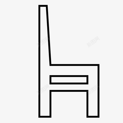 椅子位置休息图标svg_新图网 https://ixintu.com 休息 位置 座位 木头 椅子