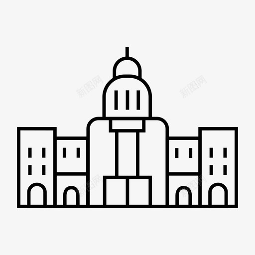 科罗拉多建筑地标图标svg_新图网 https://ixintu.com 地标 建筑 旅游 科罗拉多 纪念碑 首都世界地标线