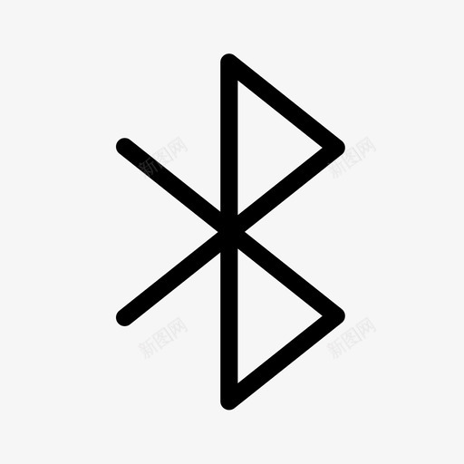 蓝牙基本轮廓图标svg_新图网 https://ixintu.com 基本轮廓 蓝牙