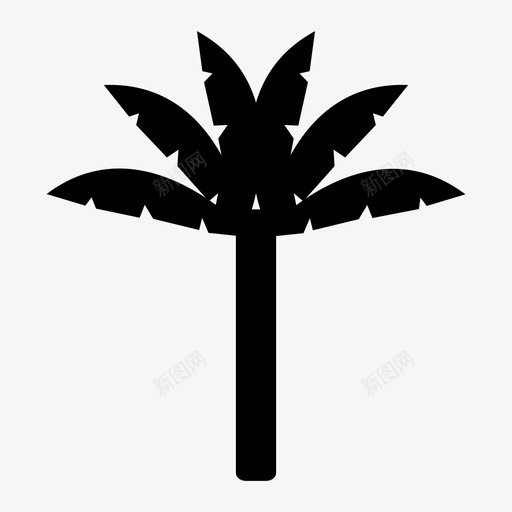 棕榈树树木植物和花卉图标svg_新图网 https://ixintu.com 树木 棕榈树 植物和花卉