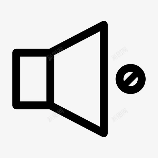 音量块最小音量静音图标svg_新图网 https://ixintu.com 声音 最小音量 用户界面 设置 静音 音量关 音量块
